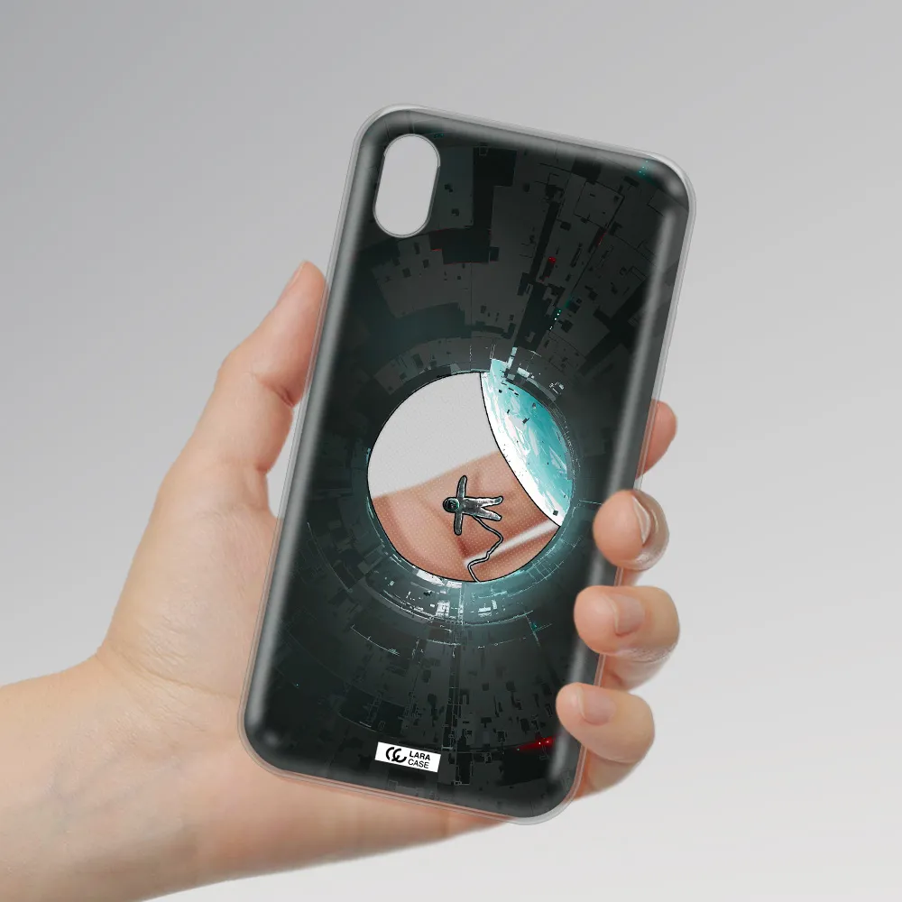 a astronaut in a space station Apple iPhone XR Clear TPU Case