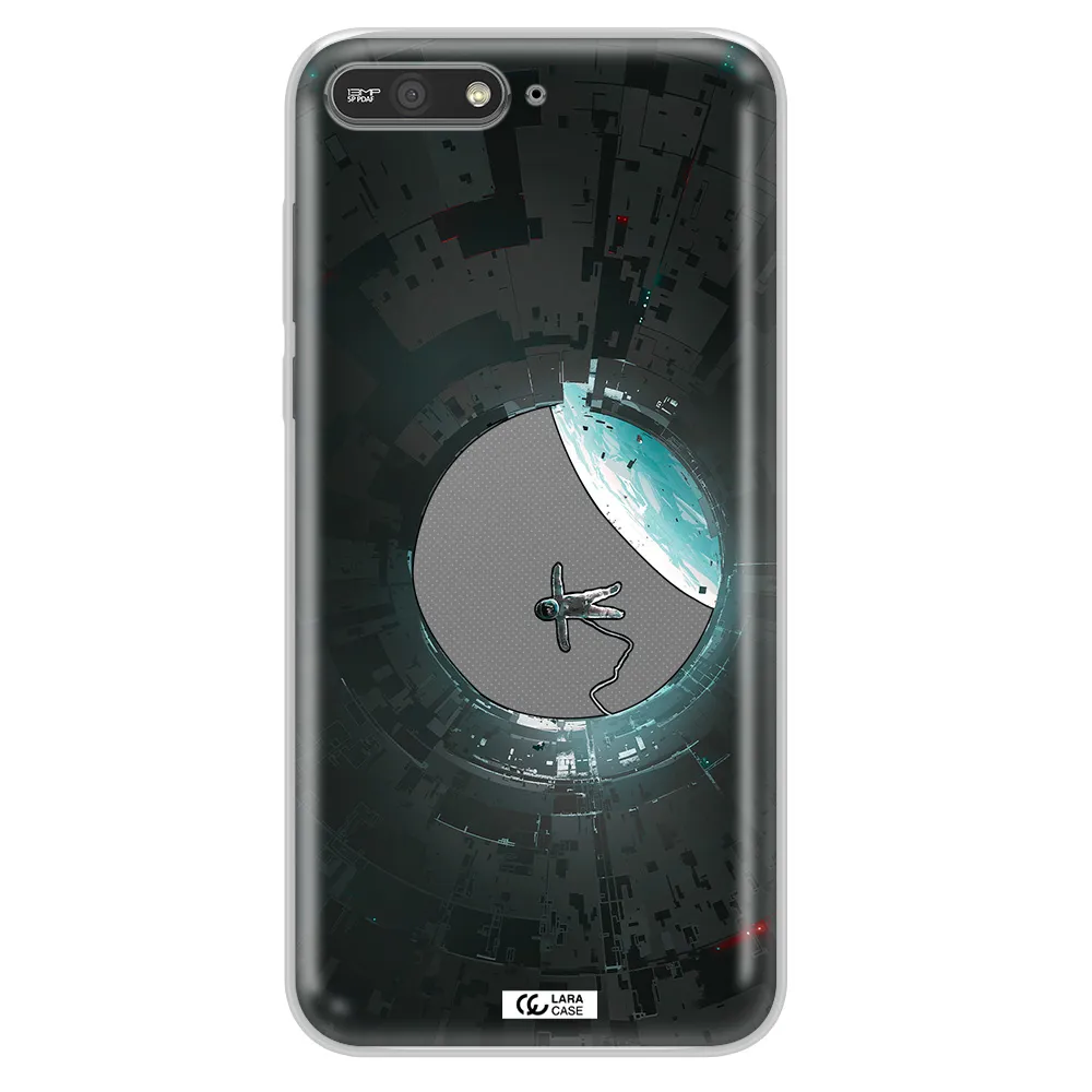a astronaut in a space station Huawei Y6 2018 Clear TPU Case