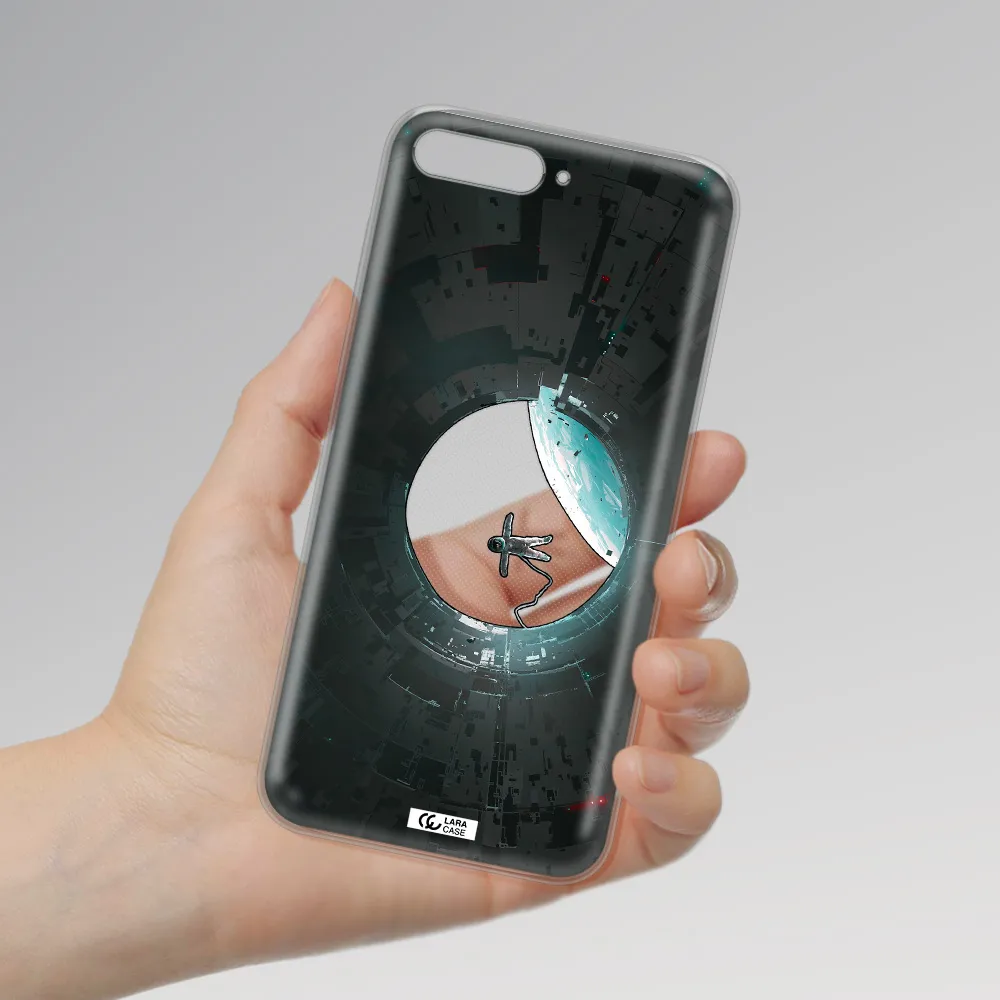 a astronaut in a space station Huawei Y6 2018 Clear TPU Case