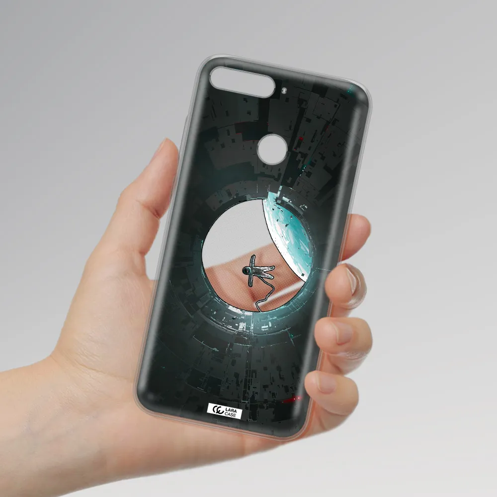 a astronaut in a space station Huawei Y6 Prime 2018 Clear TPU Case