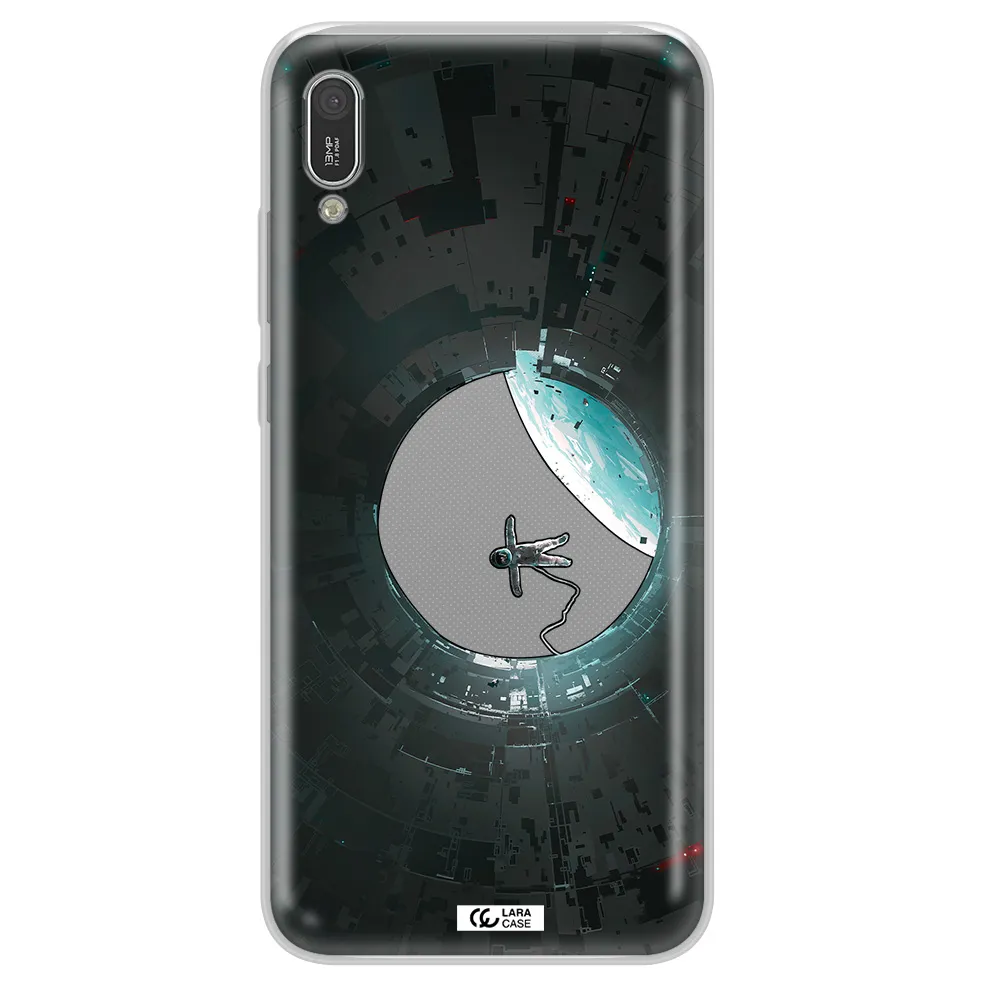 a astronaut in a space station Huawei Y6 Pro 2019 Clear TPU Case