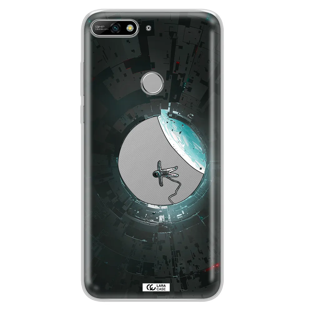 a astronaut in a space station Huawei Y7 2018 Clear TPU Case