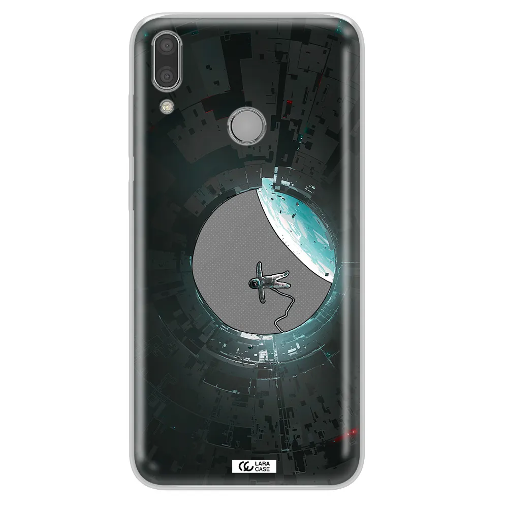 a astronaut in a space station Huawei Y7 2019 Clear TPU Case