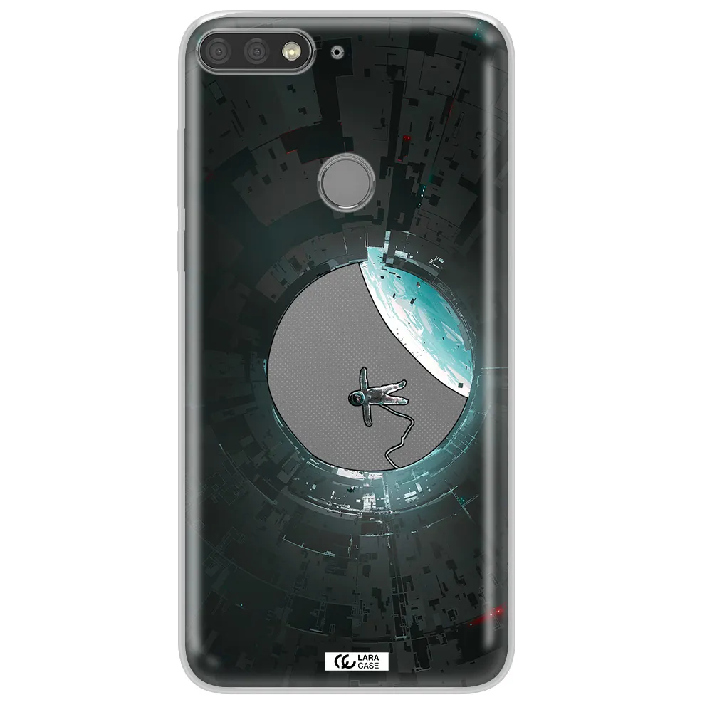 a astronaut in a space station Huawei Y7 Prime 2018 Clear TPU Case
