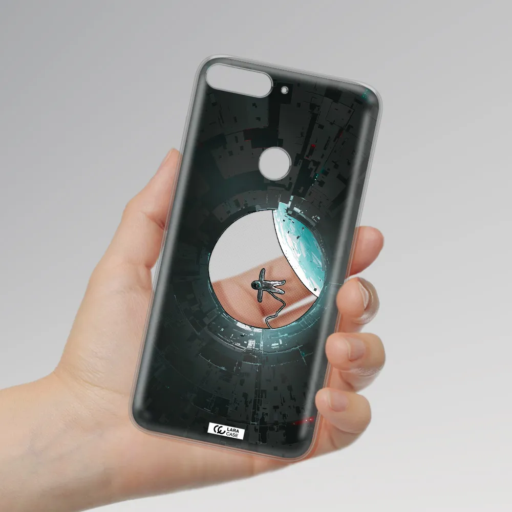 a astronaut in a space station Huawei Y7 Prime 2018 Clear TPU Case