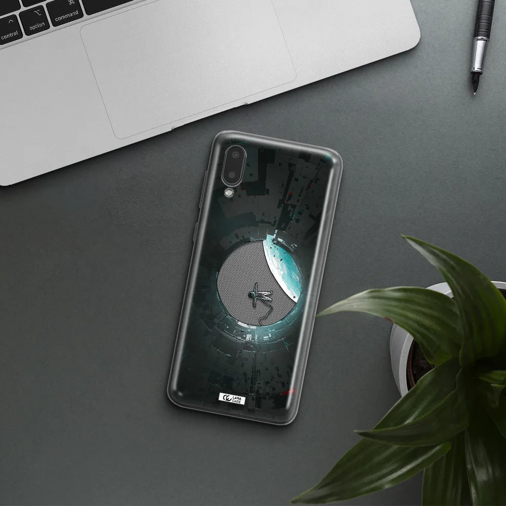 a astronaut in a space station Samsung A02 Clear TPU Case