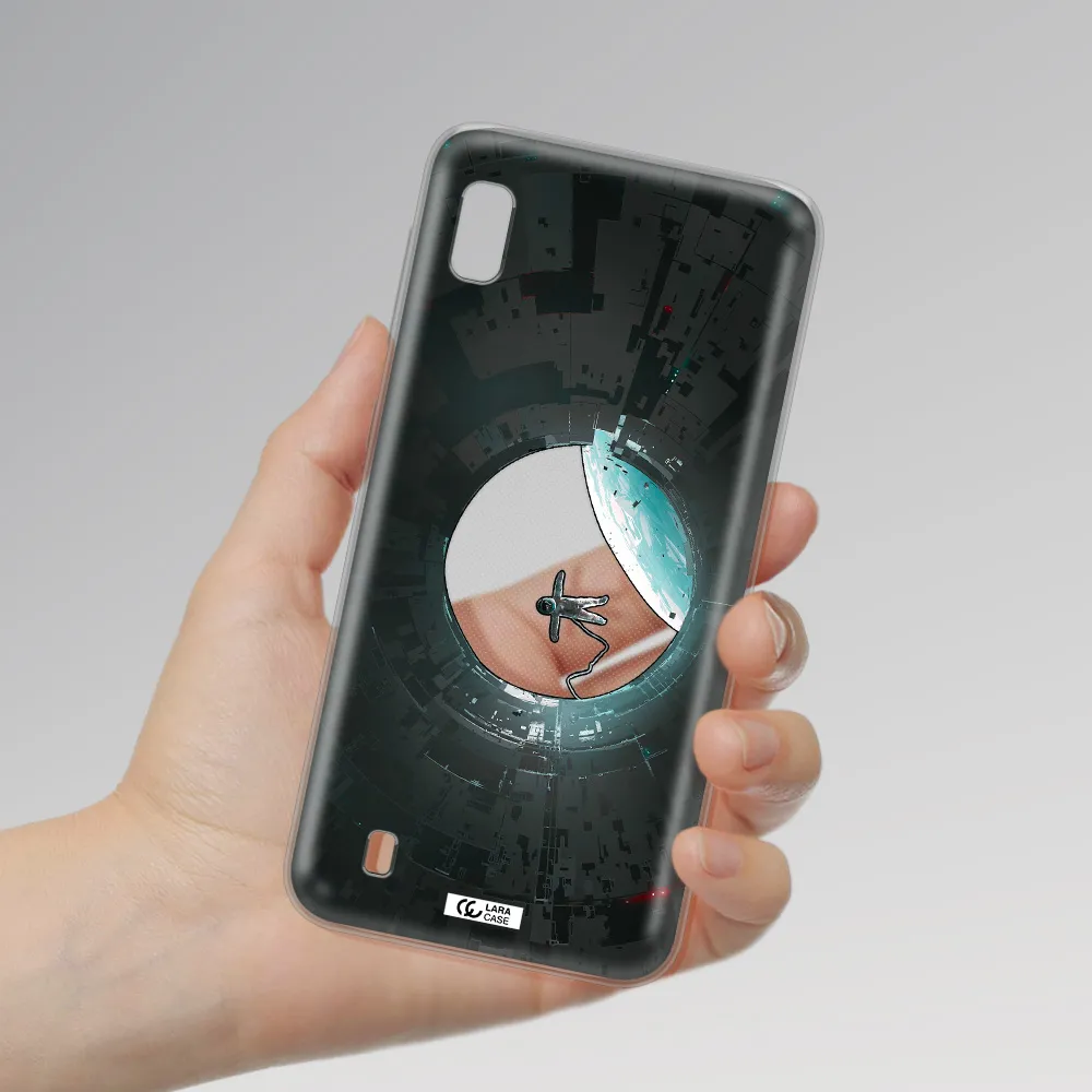 a astronaut in a space station Samsung A10 Clear TPU Case