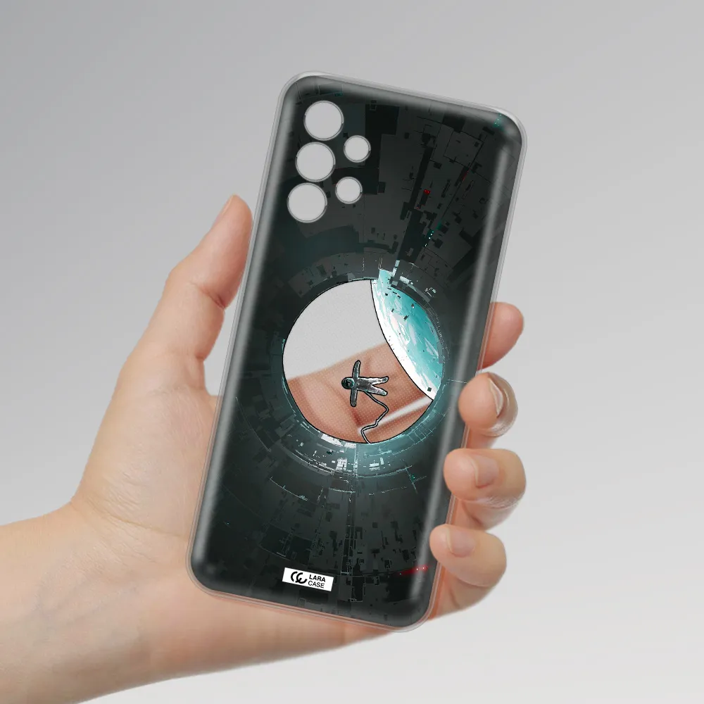 a astronaut in a space station Samsung A13 4g Clear TPU Case