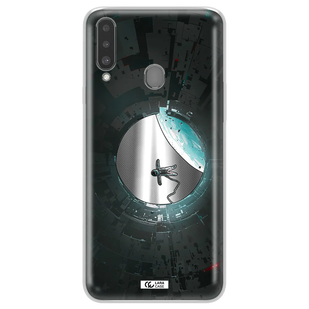 a astronaut in a space station Samsung A20S Clear TPU Case