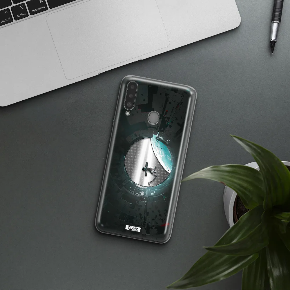 a astronaut in a space station Samsung A20S Clear TPU Case