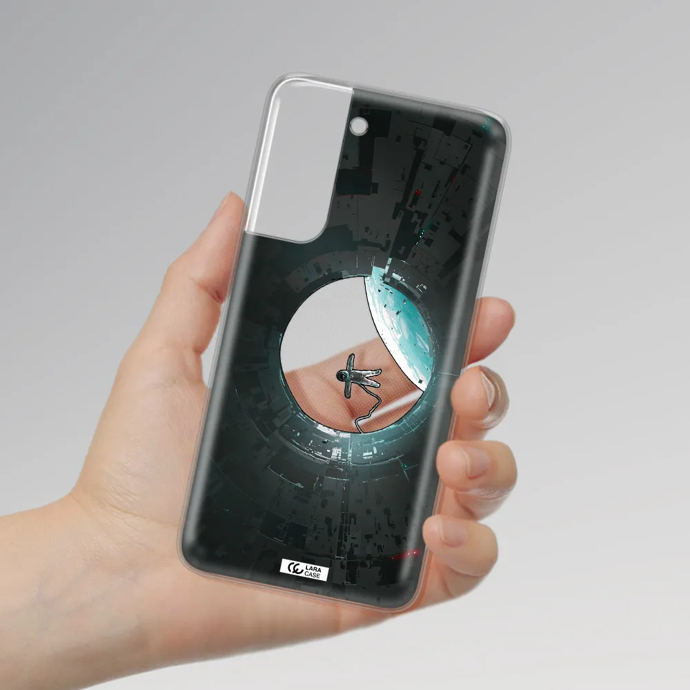 a astronaut in a space station Samsung A21 Fe Clear TPU Case