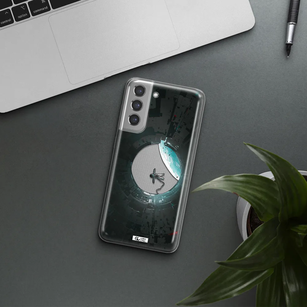 a astronaut in a space station Samsung A21 Fe Clear TPU Case