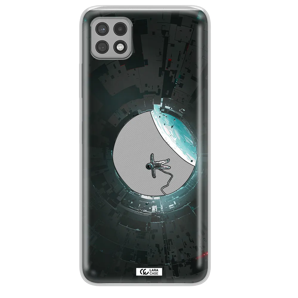 a astronaut in a space station Samsung A22 5g Clear TPU Case