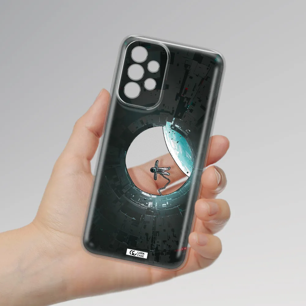 A Astronaut In A Space Station Samsung A23 5G Clear Tpu Case