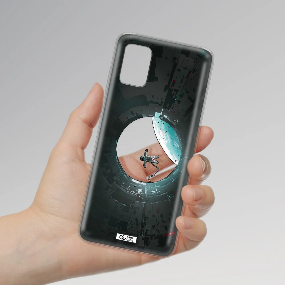 a astronaut in a space station Samsung A31 Clear TPU Case