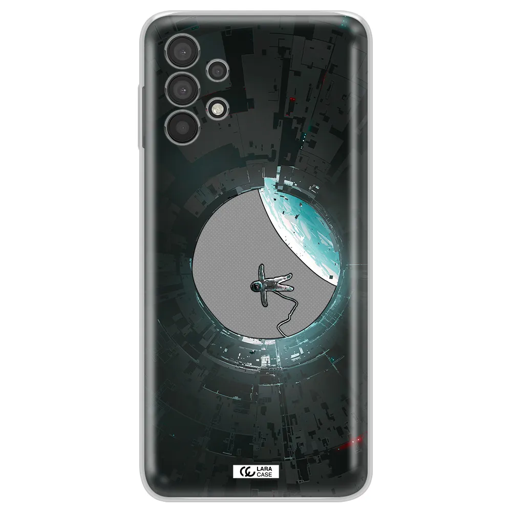 a astronaut in a space station Samsung A32 Clear TPU Case
