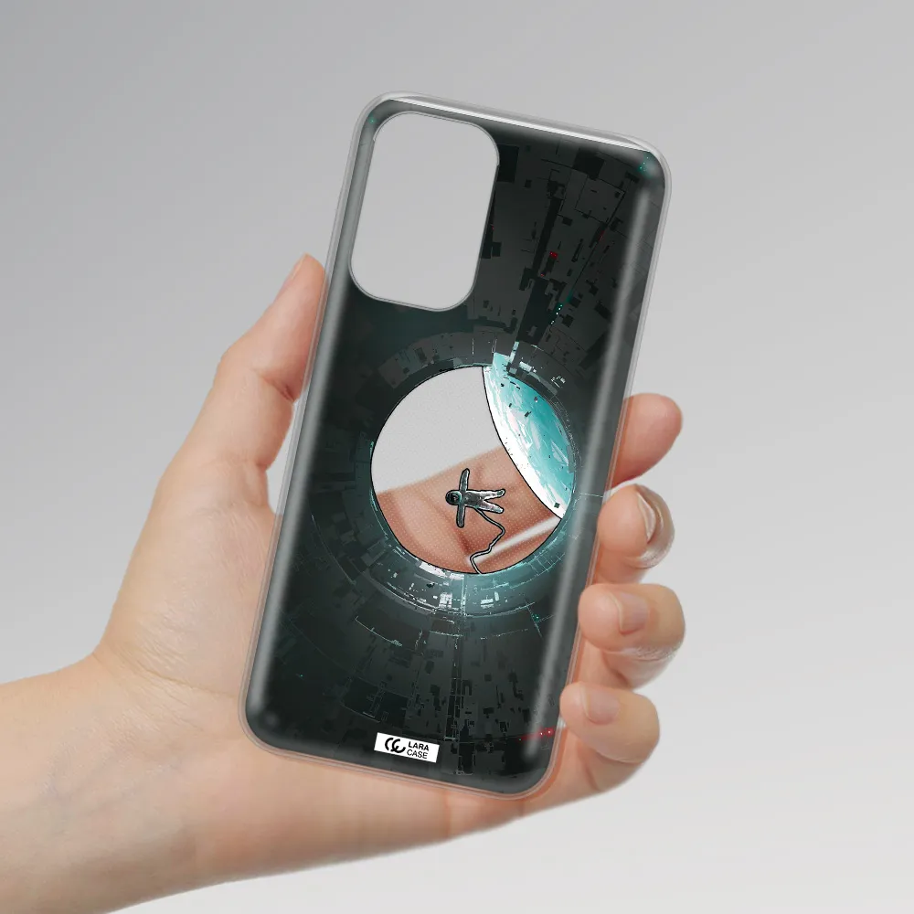 a astronaut in a space station Samsung A33 Clear TPU Case
