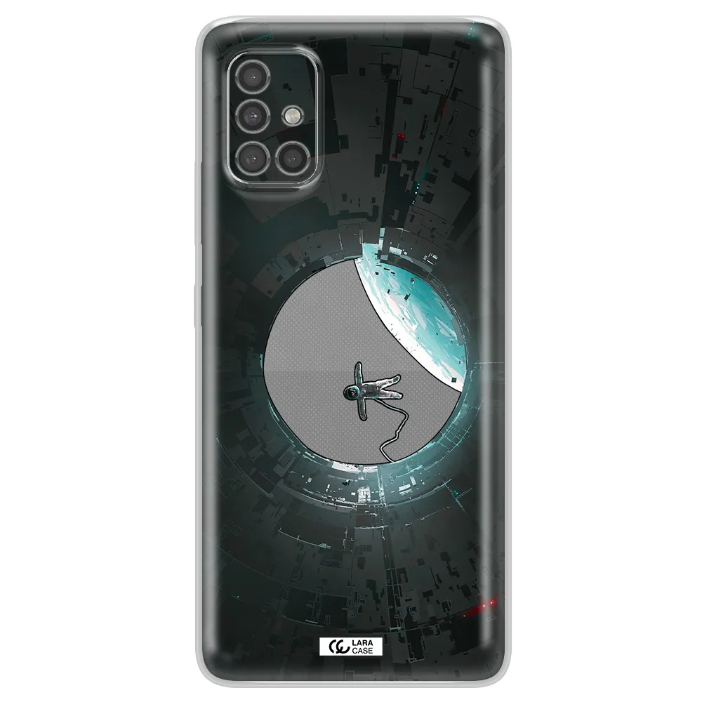 A Astronaut In A Space Station Samsung A40S Clear Tpu Case
