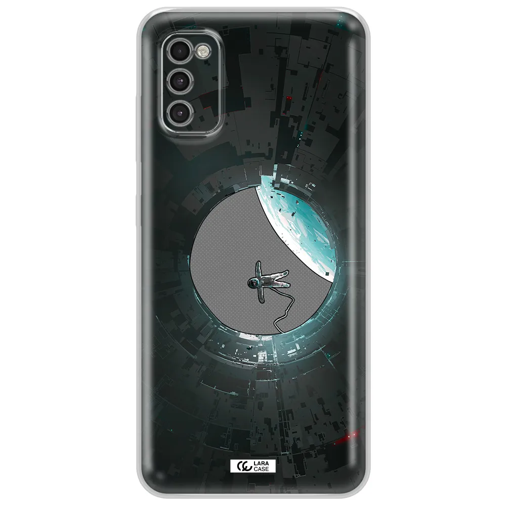 A Astronaut In A Space Station Samsung A41 Clear Tpu Case