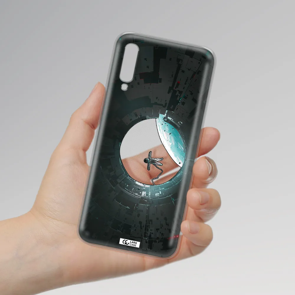 a astronaut in a space station Samsung A50 Clear TPU Case