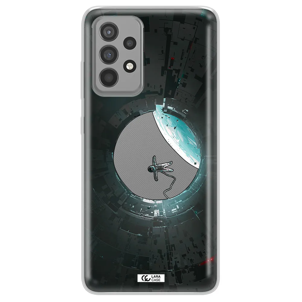 a astronaut in a space station Samsung A52 Clear TPU Case