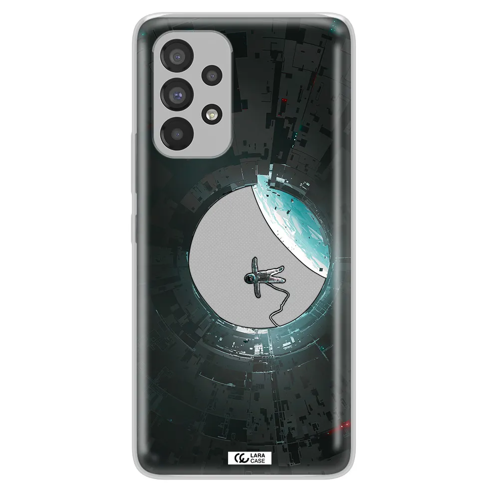 a astronaut in a space station Samsung A53 Clear TPU Case