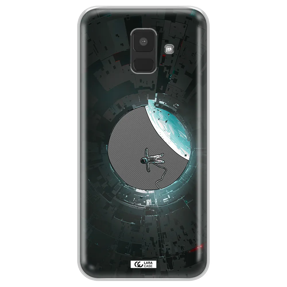 a astronaut in a space station Samsung A6 Clear TPU Case