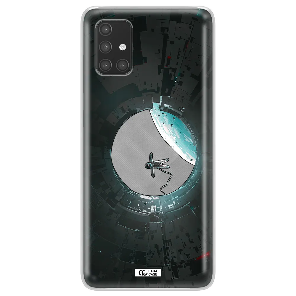 a astronaut in a space station Samsung A71 Clear TPU Case