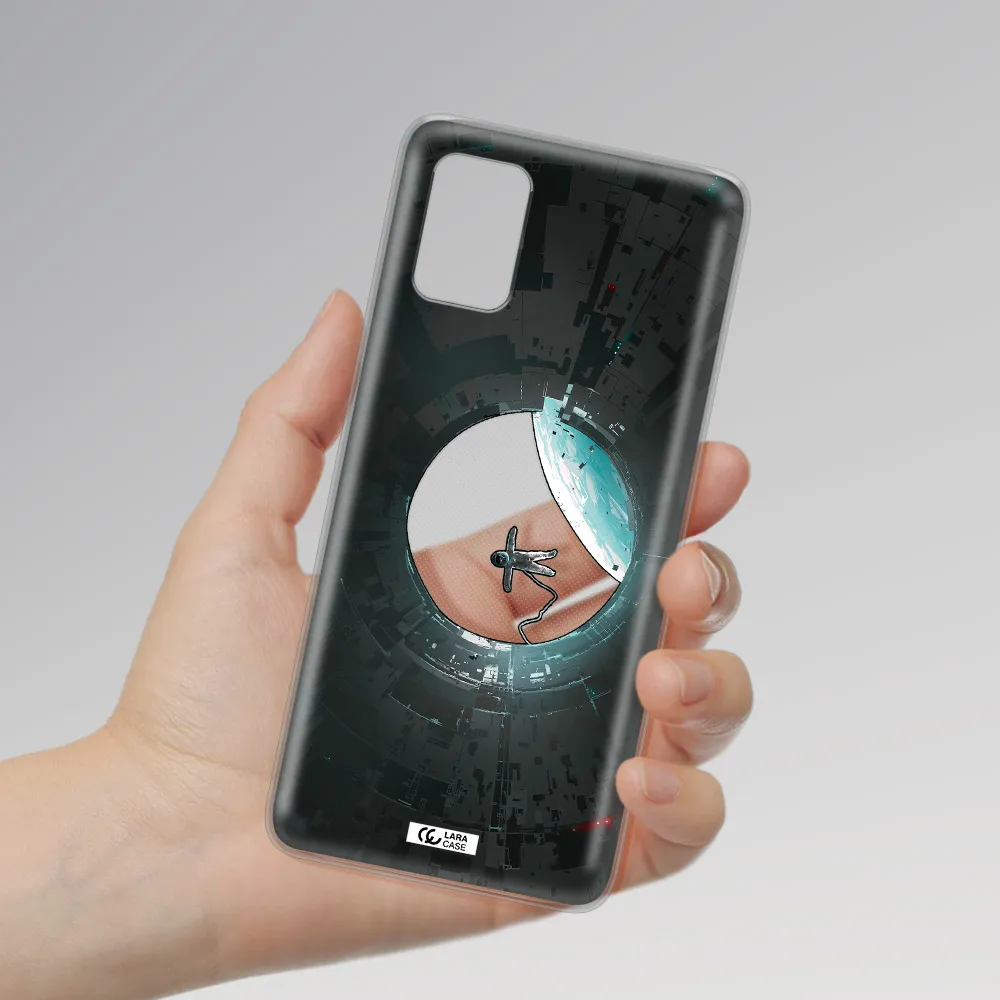 a astronaut in a space station Samsung A71 Clear TPU Case