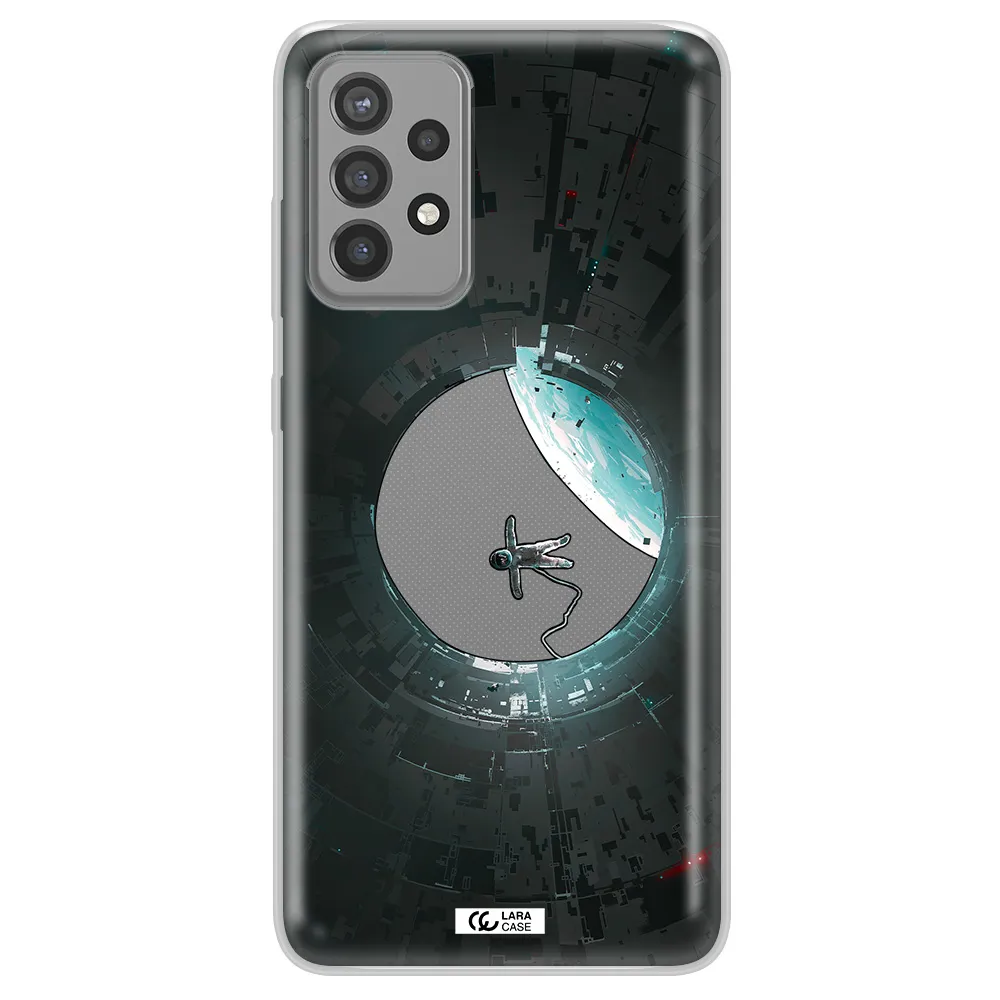 a astronaut in a space station Samsung A72 Clear TPU Case