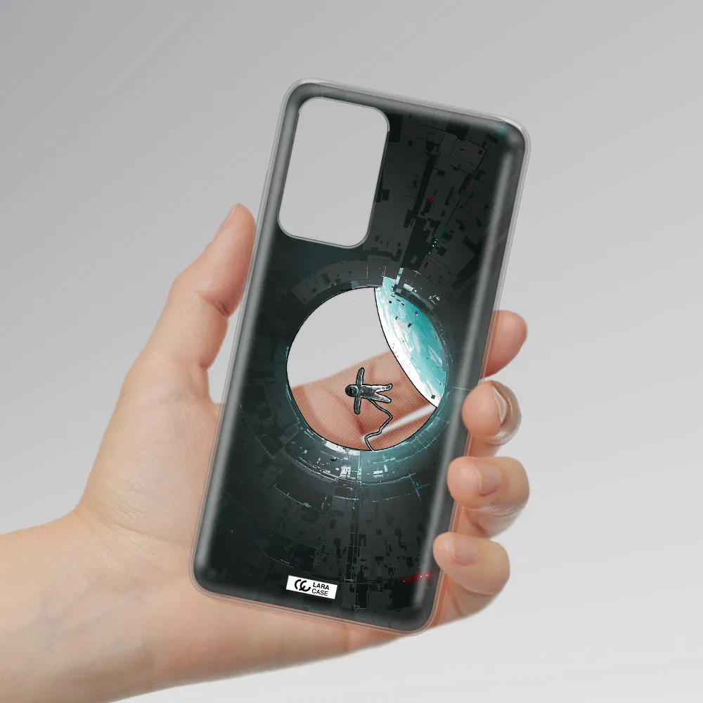 a astronaut in a space station Samsung A72 Clear TPU Case