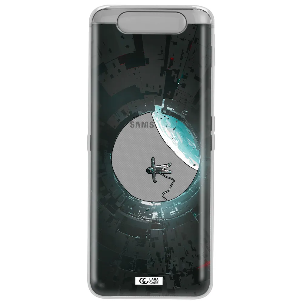 a astronaut in a space station Samsung A80 Clear TPU Case