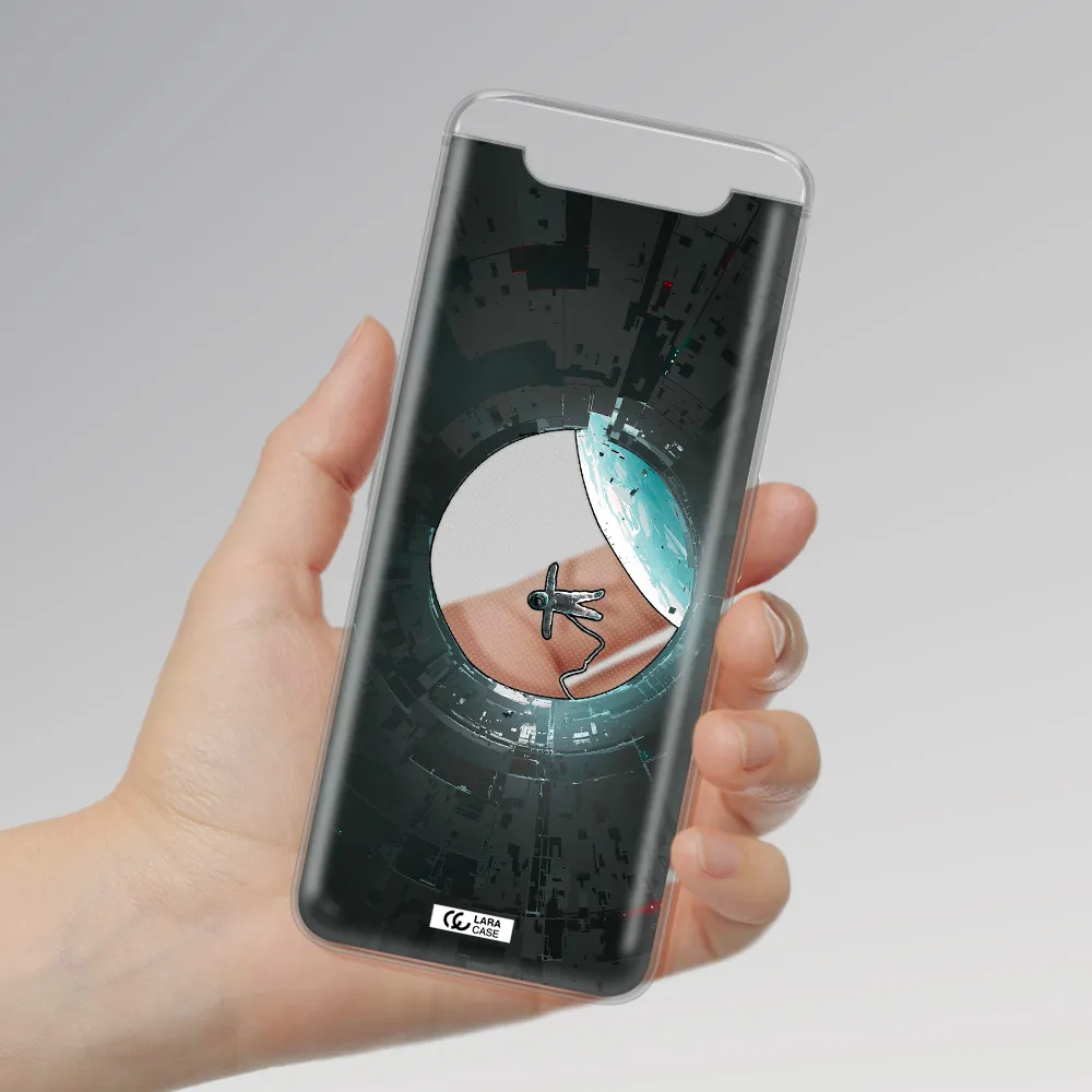 a astronaut in a space station Samsung A80 Clear TPU Case