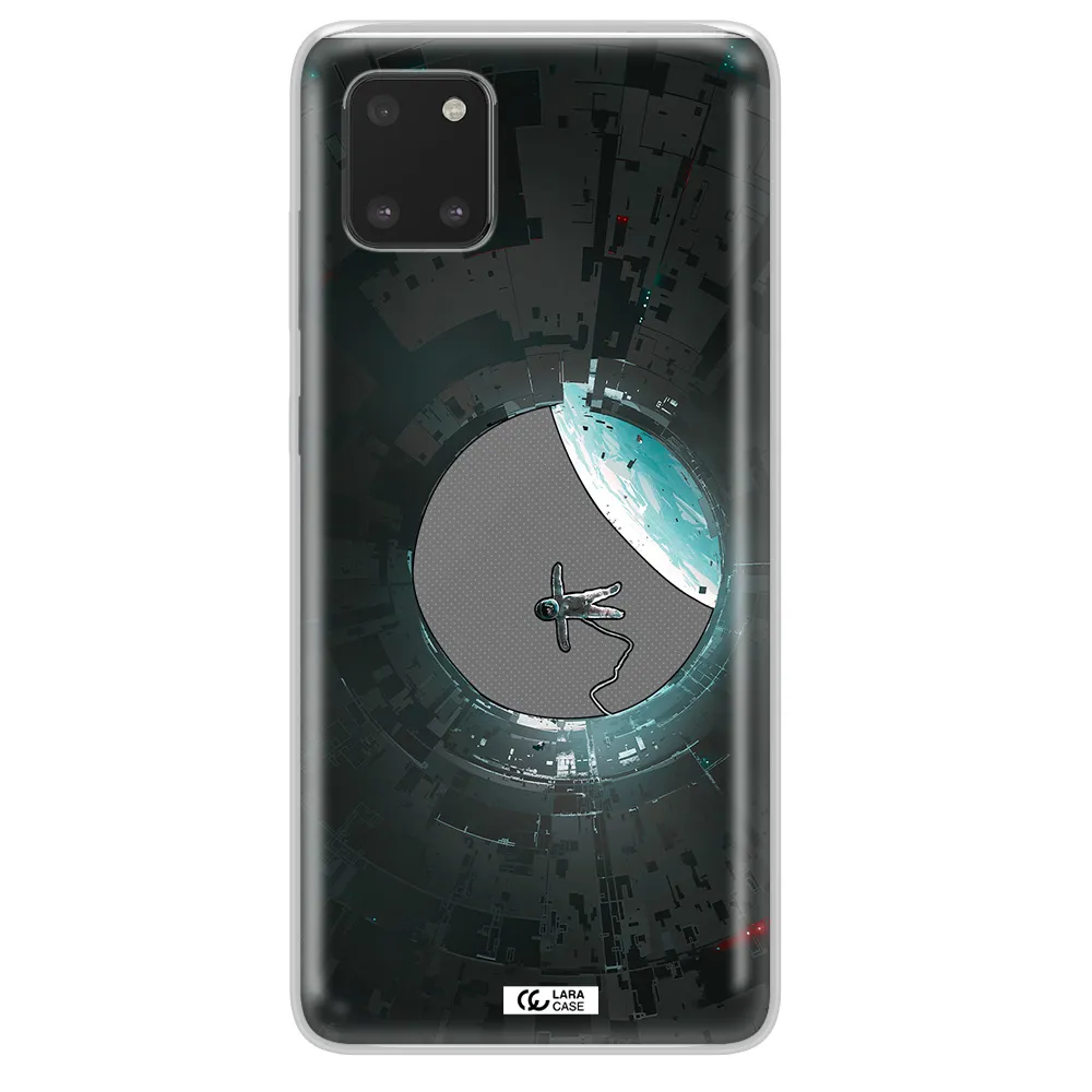a astronaut in a space station Samsung A81 Clear TPU Case