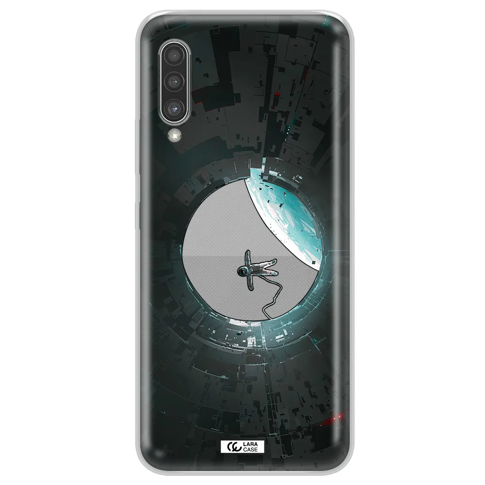 a astronaut in a space station Samsung A90 Clear TPU Case
