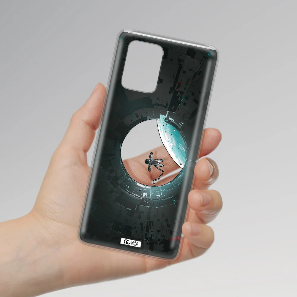 a astronaut in a space station Samsung A91 Clear TPU Case