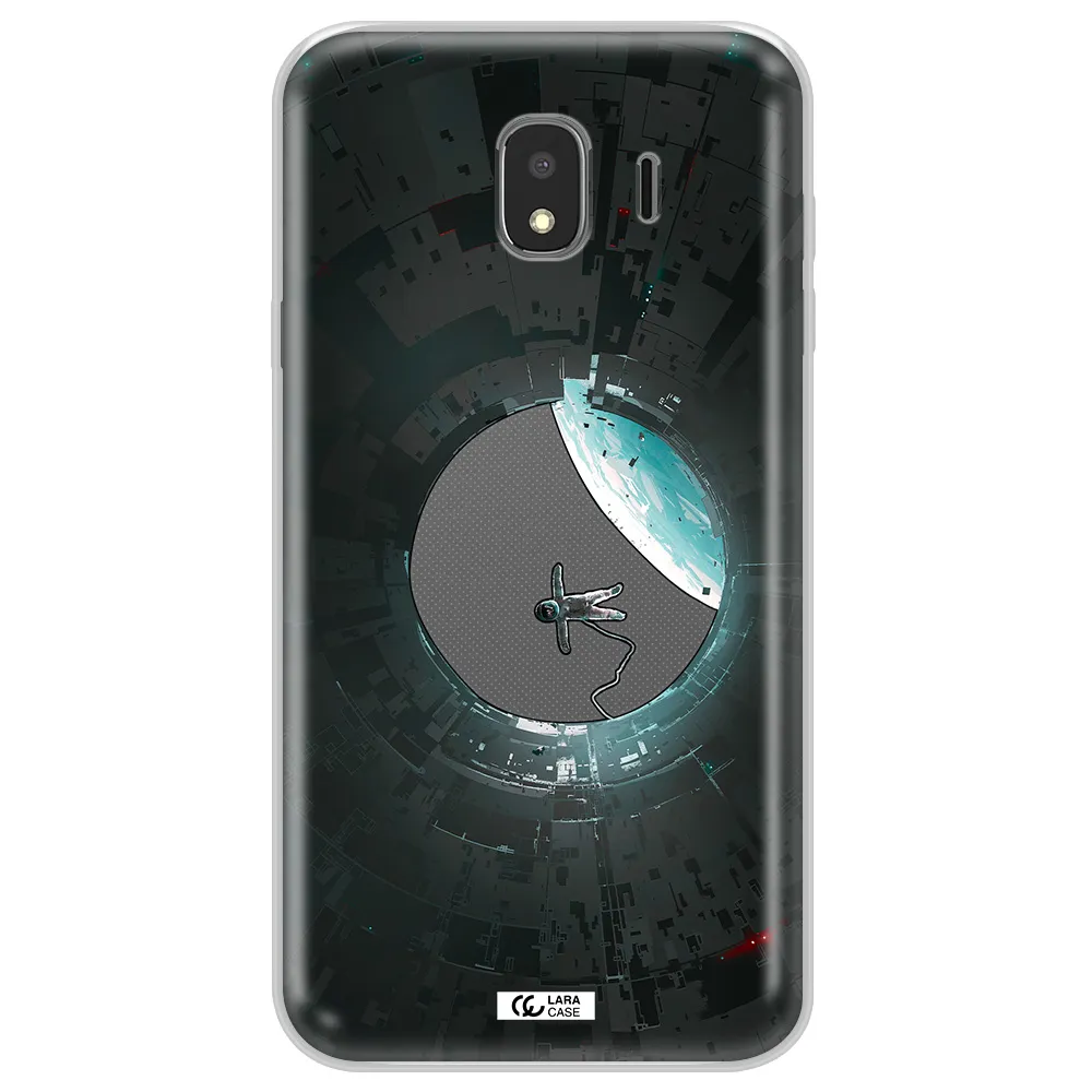 a astronaut in a space station Samsung J4 Clear TPU Case