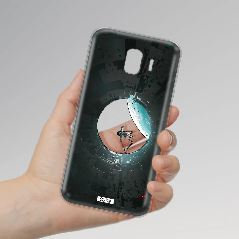 a astronaut in a space station Samsung J4 Clear TPU Case