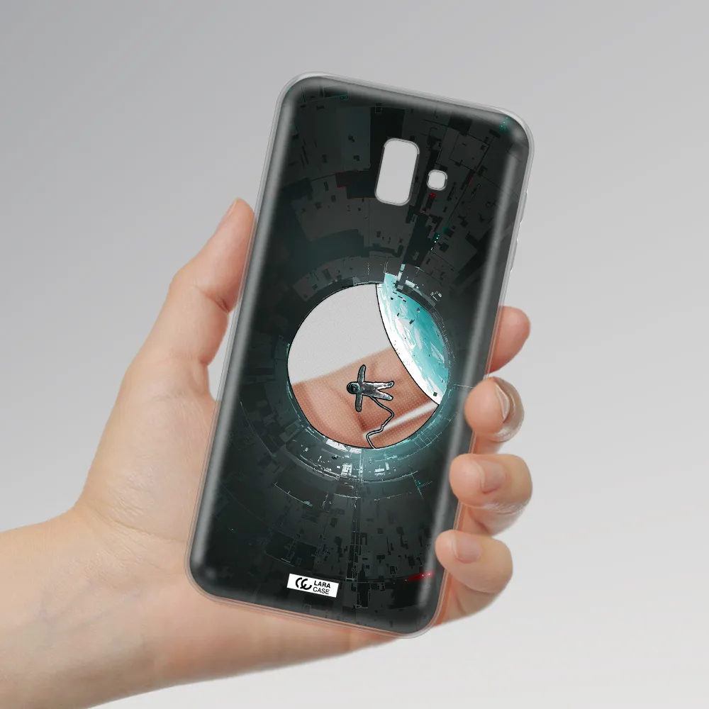 a astronaut in a space station Samsung J6 Plus Clear TPU Case