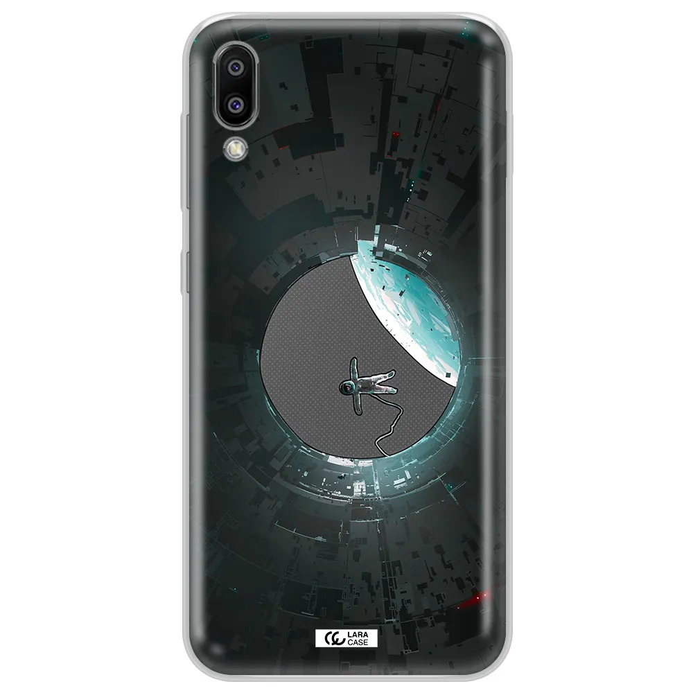 a astronaut in a space station Samsung M10 Clear TPU Case