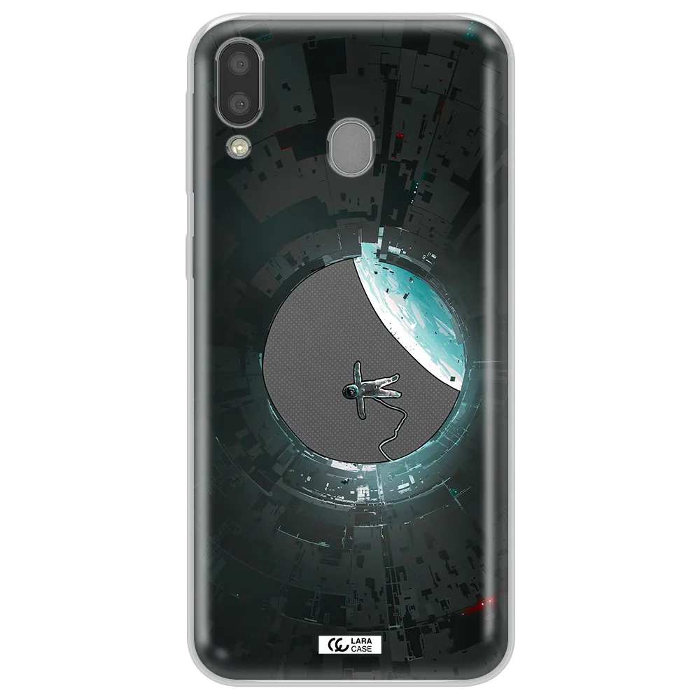 a astronaut in a space station Samsung M20 Clear TPU Case