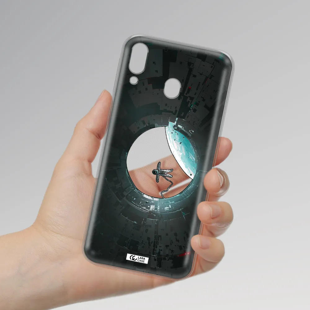 a astronaut in a space station Samsung M20 Clear TPU Case