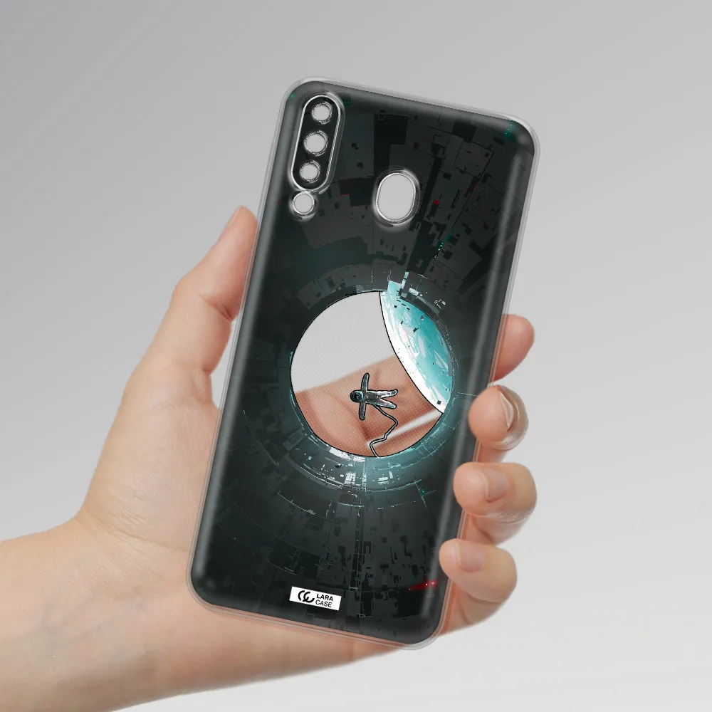 a astronaut in a space station Samsung M30 Clear TPU Case