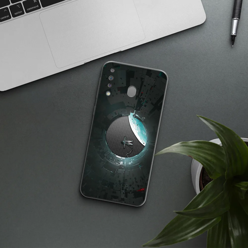 a astronaut in a space station Samsung M30 Clear TPU Case