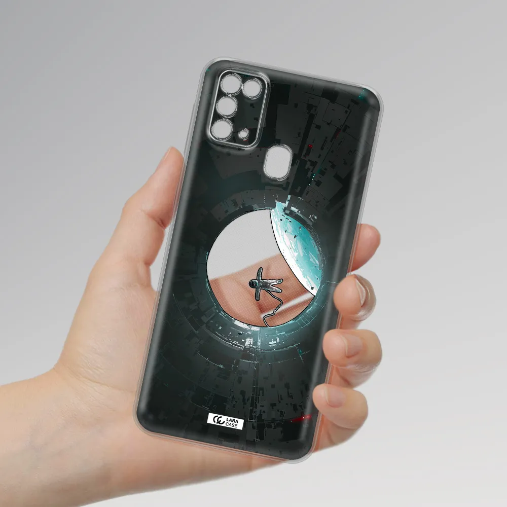 a astronaut in a space station Samsung M31 Clear TPU Case