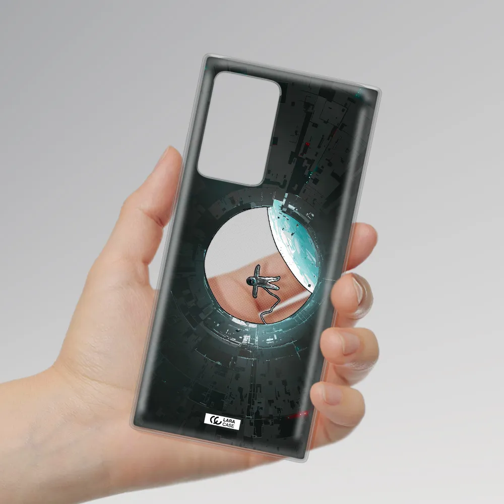a astronaut in a space station Samsung Note 20 Ultra Clear TPU Case