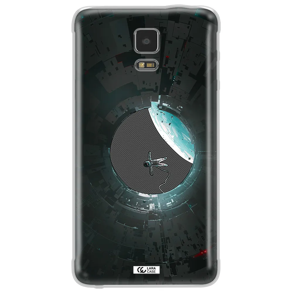 a astronaut in a space station Samsung Note 4 Clear TPU Case