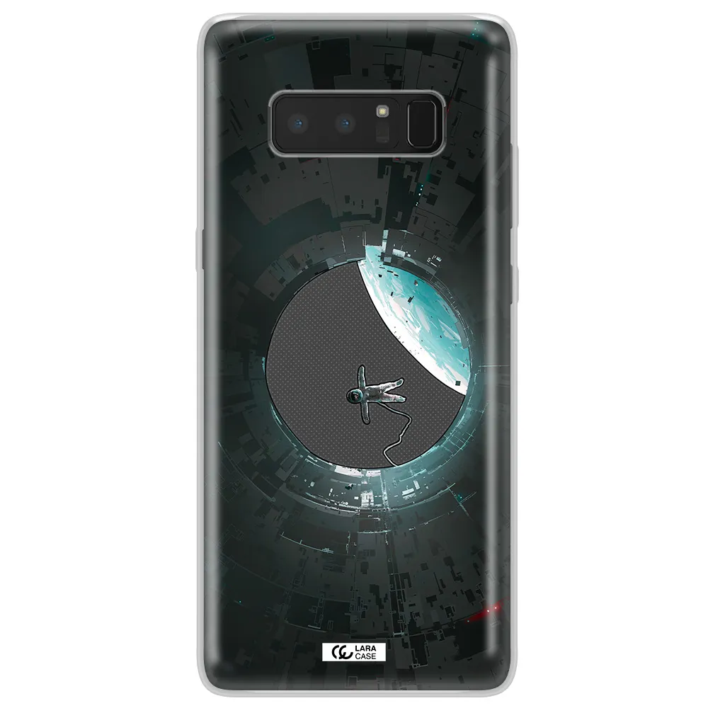 a astronaut in a space station Samsung Note 8 Clear TPU Case