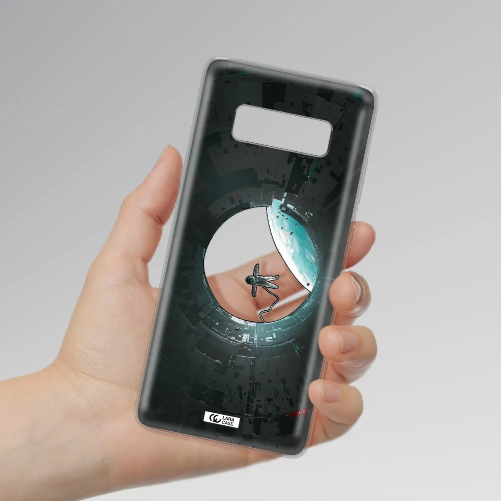 a astronaut in a space station Samsung Note 8 Clear TPU Case
