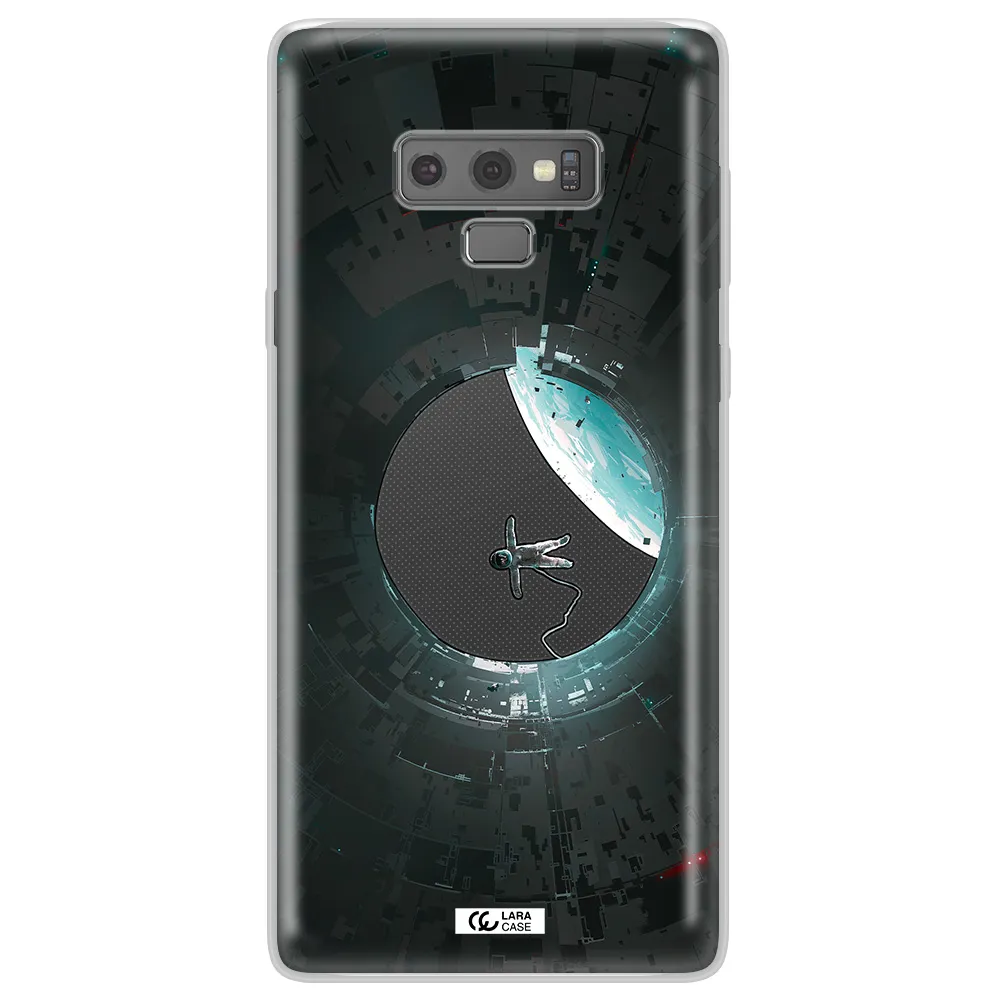 a astronaut in a space station Samsung Note 9 Clear TPU Case